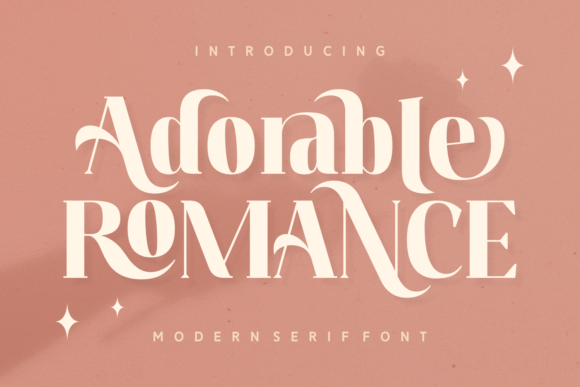 Adorable Romance: Elevate Your Brand with a Bold Serif Font