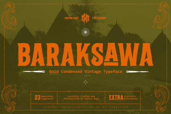 Baraksawa: Elevate Your Brand with a Bold, Vintage Serif Font