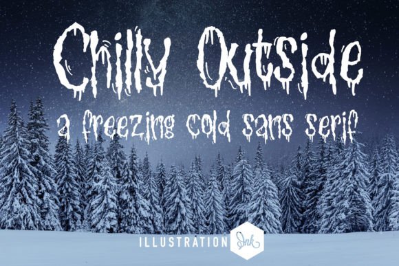 Chilly Outside: A Frosty Handwritten Font for Winter Designs