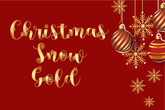 Christmas Snow Gold: A Stylish and Elegant Color Font