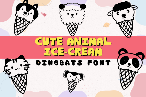 Cute Animal Ice Cream: A Charming Font for Creative Projects